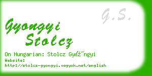 gyongyi stolcz business card